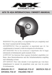 AFX FX-42A Bedienungsanleitung