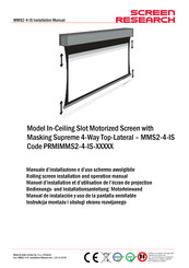 Screen Research MMS2-T Bedienungs- Und Installationsanleitung