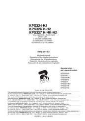 RAVAGLIOLI KPS326 H-H2 Bedienungsanleitung/Übersetzung Der Originalanleitung