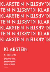 Klarstein Fonduelette Handbuch
