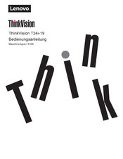 Lenovo ThinkVision T24i-19 Bedienungsanleitung
