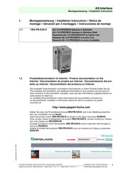 Pepperl+Fuchs VBG-PB-K20-D Montageanweisung