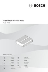Bosch VIDEOJET 7000 series Betriebsanleitung