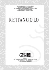 Gessi RETTANGOLO Bedienungsanleitung