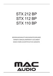 MAC Audio STX 112 BP REFERENCE Bedienungsanleitung