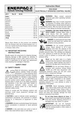 Enerpac VE32D Gebrauchsanweisung