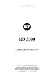 RCF RB 3300 Installations- Und Bedienungsanleitung