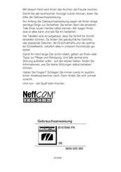 NEFF B1876N0 FN Gebrauchsanweisung