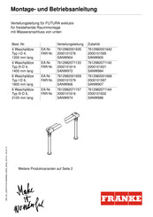 Franke SANW976 Montage- Und Betriebsanleitung