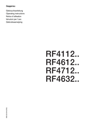 Gaggenau RF4112 Serie Gebrauchsanleitung