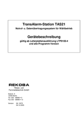 REKOBA TransAlarm-Station TAS21 Gerätebeschreibung