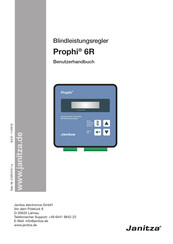 janitza Prophi 6R Benutzerhandbuch