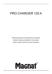 Magnat PRO CHARGER 120 A Bedienungsanleitung/Garantiekunde