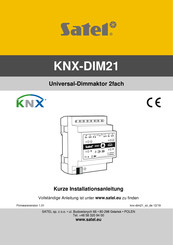 Satel KNX-DIM21 Kurze Installationsanleitung