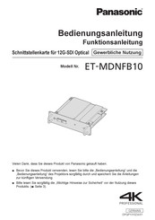 Panasonic ET-MDNFB10 Bedienungsanleitung