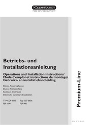 Küppersbusch Premium-line FEP 900 Betriebs Und Installationsanleitung