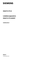 Siemens SIMATIC RTLS4030T Gerätehandbuch