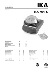 IKA Mini G Betriebsanleitung