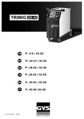 GYS TRIMIG 255-4 S Bedienungsanleitung