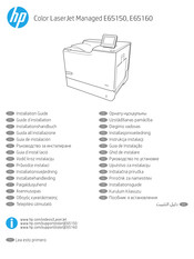 HP Color LaserJet Managed E65160 Installationshandbuch