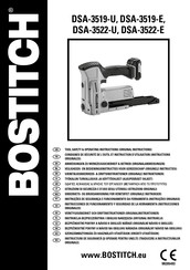 Bostitch DSA-3522-U Anweisungen Zu Werkzeugsicherheit & Betrieb (Originalanweisungen