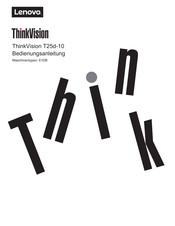 Lenovo ThinkVision T25d-10 Bedienungsanleitung