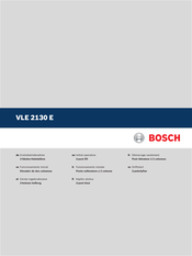 Bosch VLE 2130 E Erstinbetriebnahme