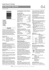 OJ Electronics OJ Microline ETR2 Bedienungsanleitung