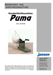 Janser Puma Bedienungs- Und Wartungsanleitung