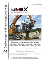 Simex CBE10 Bedienungs- Und Wartungsanleitung