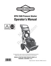 Briggs & Stratton BPW2500 Bedienerhandbuch