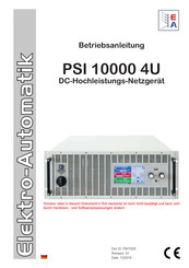 Elektro-Automatik PSI 10060-1000 4U Betriebsanleitung