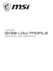 MSI VIGOR GK50 LOW PROFILE Bedienungsanleitung