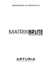 Arturia MATRIX BRUTE Bedienungsanleitung