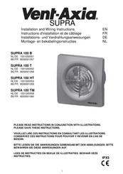 Vent-Axia SUPRA 100 B Installations- Und Verdrahtungsanweisungen