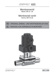 Gemü 625 Original Einbau- Und Montageanleitung