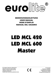EuroLite LED MCL 420 Master Bedienungsanleitung