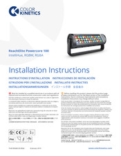 Color Kinetics ReachElite Powercore 100 Installationsanweisungen