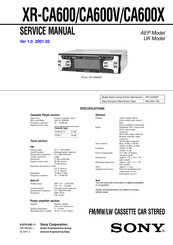 Sony XR-CA600X Betriebsanleitung