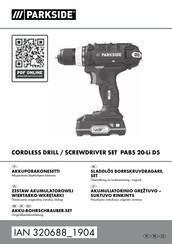 Parkside PABS 20-Li D5 Gebrauchsanweisung, Originalbetriebsanleitung