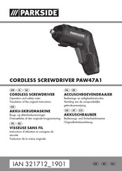 Parkside PAW47A1 Bedieningsanleitung