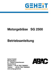 ABAC SG 2500 Betriebsanleitung