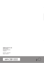 Auriol HG01962 Bedienungs- Und Sicherheitshinweise
