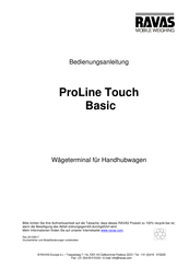Ravas ProLine Touch
Basic Bedienungsanleitung