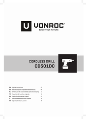 VONROC CD501DC Bersetzung Der Originalbetriebsanleitung