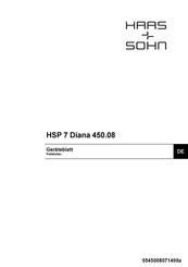 HAAS+SOHN HSP 7 Diana 450.08 Geräteblatt