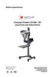 LINXIS UNIFILLER Compact Power Lift 500 - SV Anleitung Und Ersatzteile