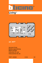 Bticino Living 4477 Bedienungsanleitung