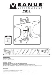 Sanus VisionMount VST15 Bedienungsanleitung