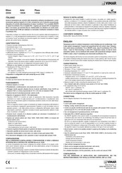 Vimar Arké Handbuch